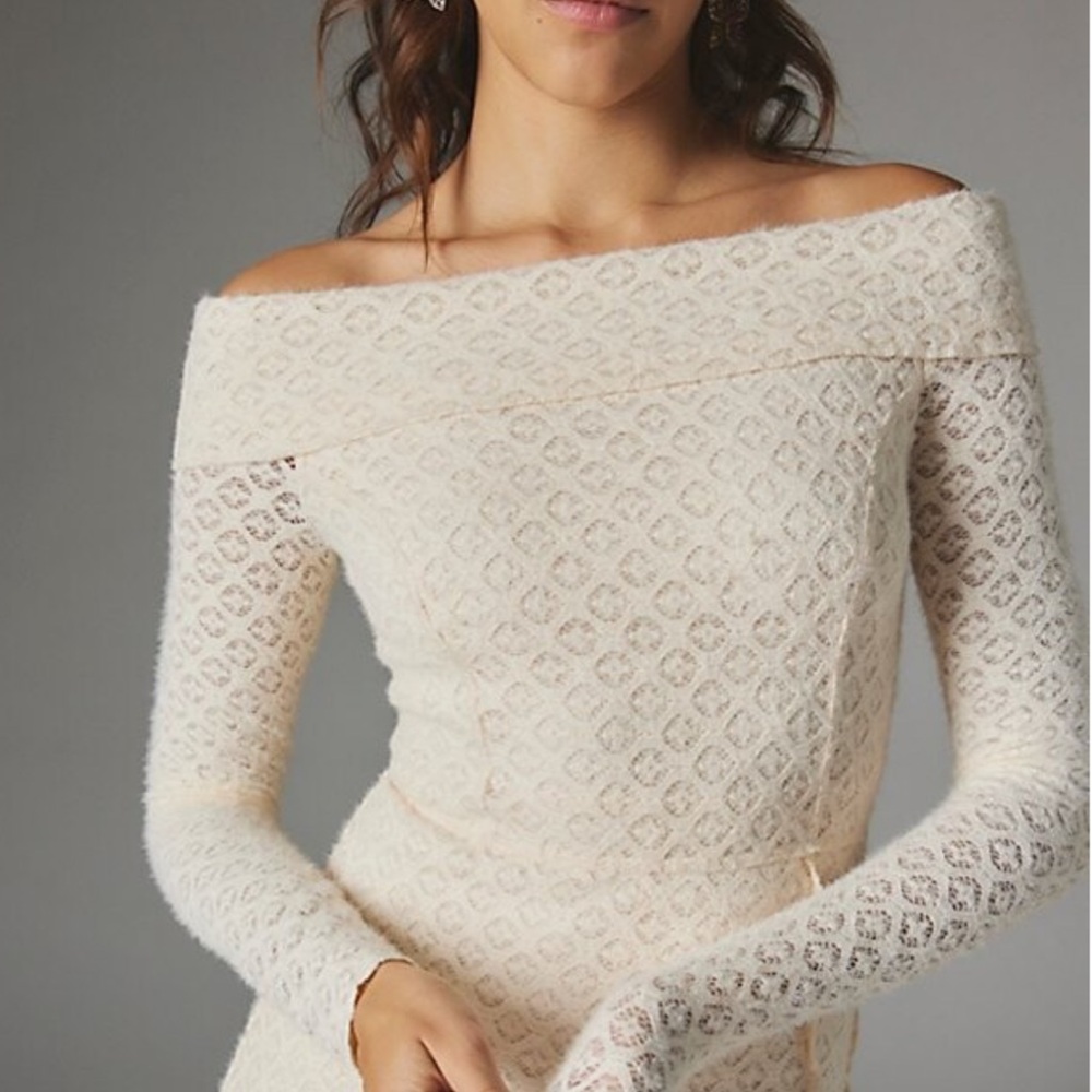 Silence and noise off shoulder, asymmetrical sweater dress! Size M. NWOT!!